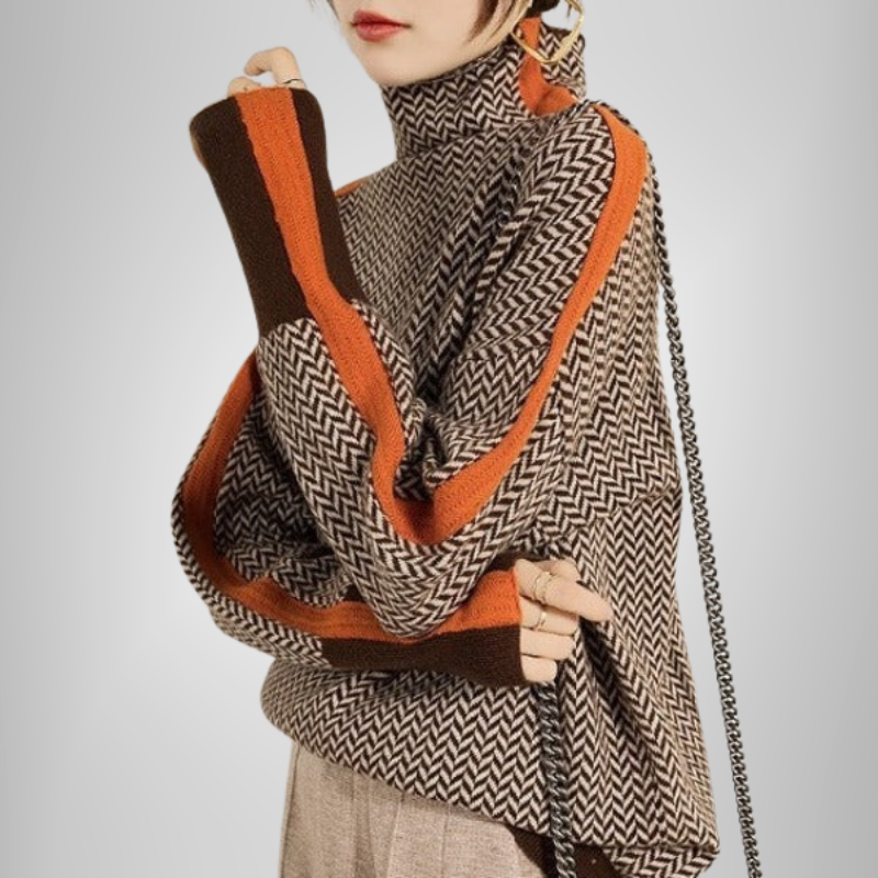 Clarabella - Maglione a Collo Alto Mélange