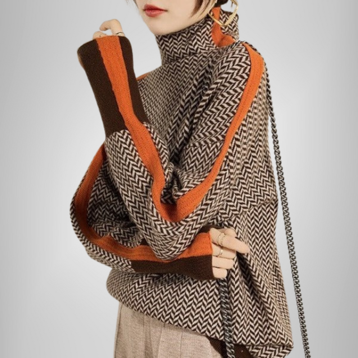 Clarabella - Maglione a Collo Alto Mélange