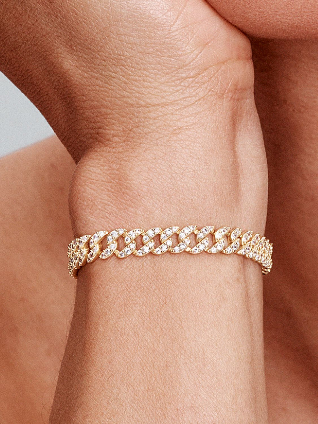 Shannelise | Bracciale Cubano Rosa in Oro 18k
