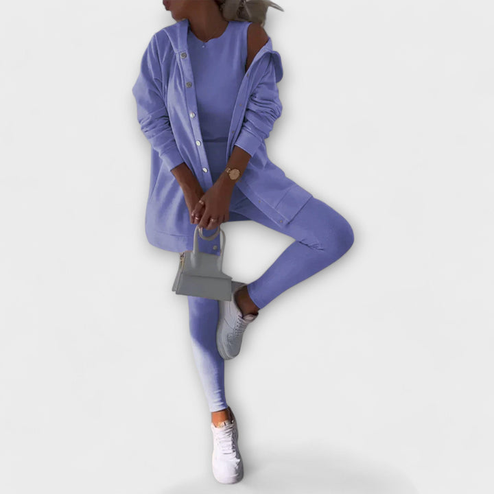 Set di tre pezzi con cardigan