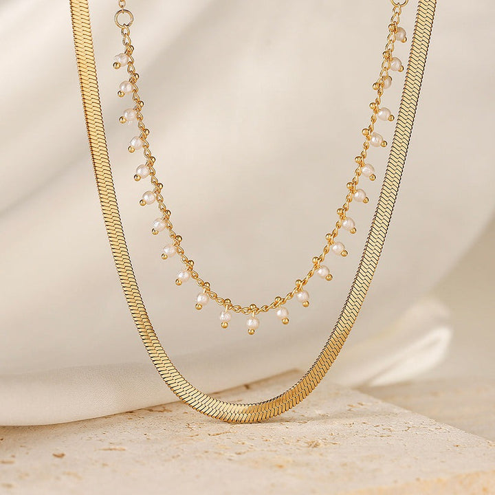 Marizanne | Collana Serpente di Lusso & Set di Gioielli con Perle in Oro 18K