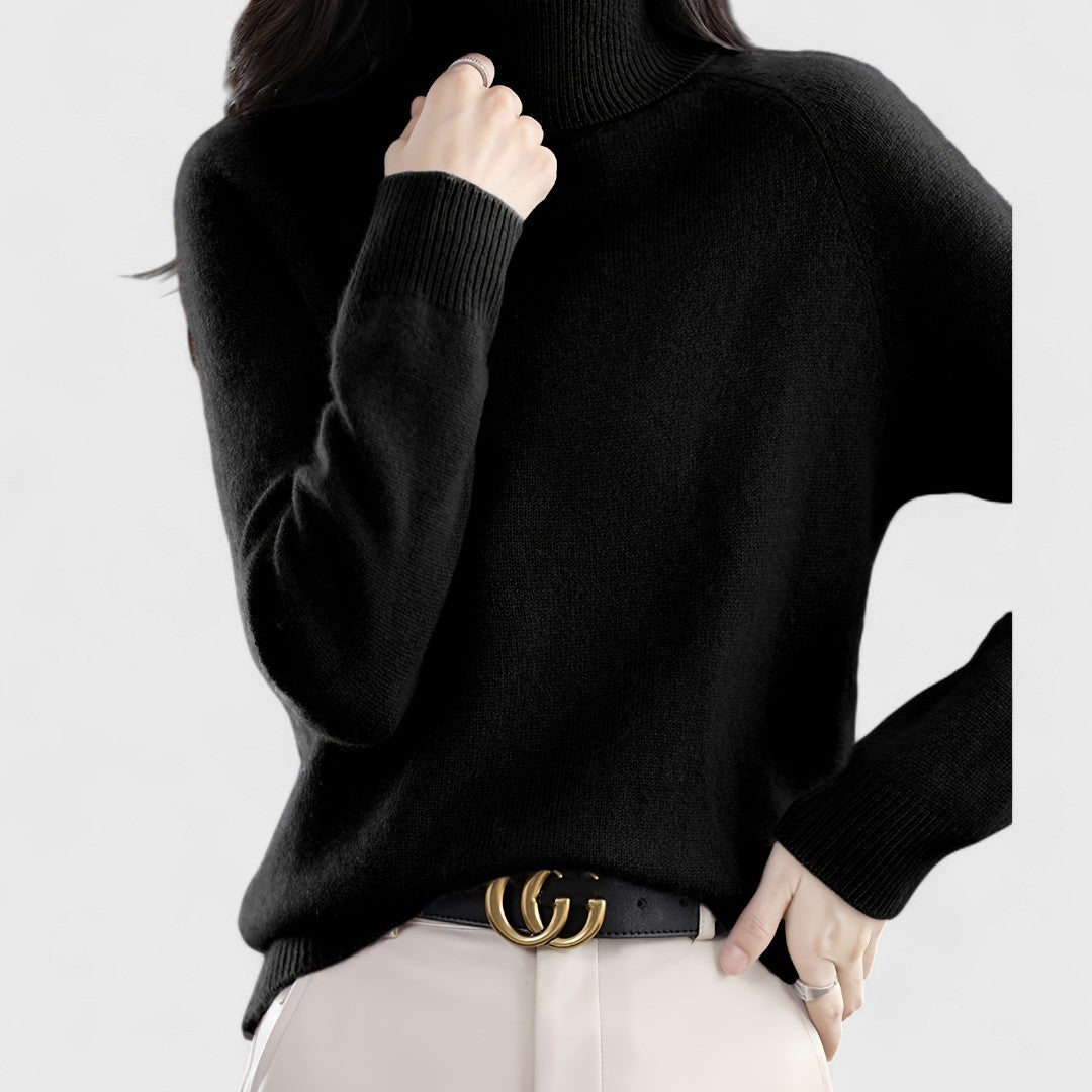 Sapphire - Maglione a collo alto solido