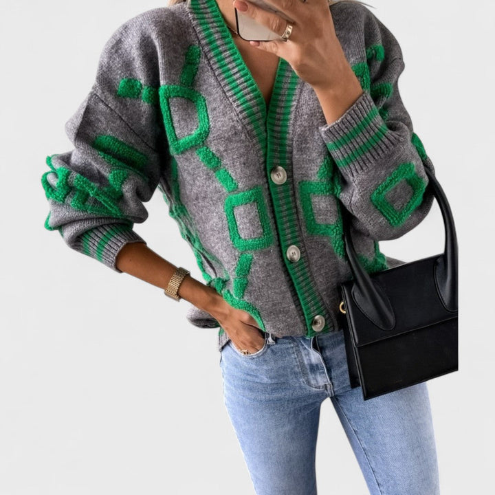 Bombay - Cardigan a blocco di colore