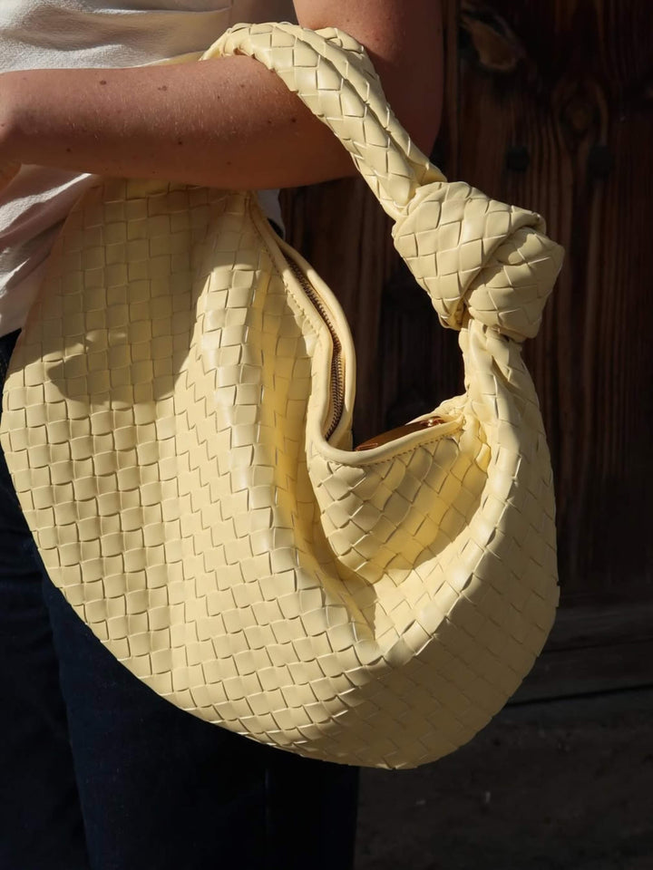 Giselle | Borsa a Spalla Media Intrecciata con Nodo