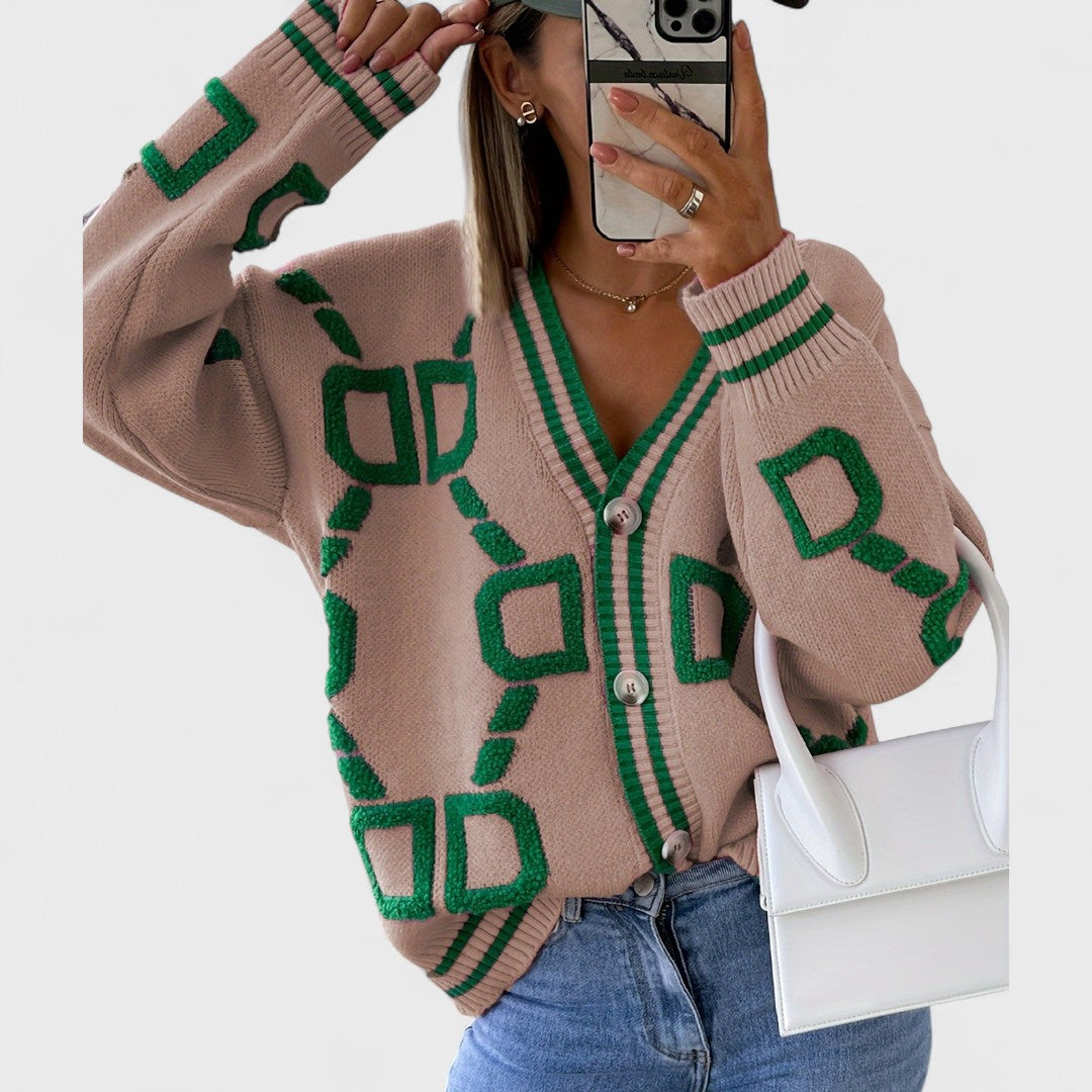 Bombay - Cardigan a blocco di colore