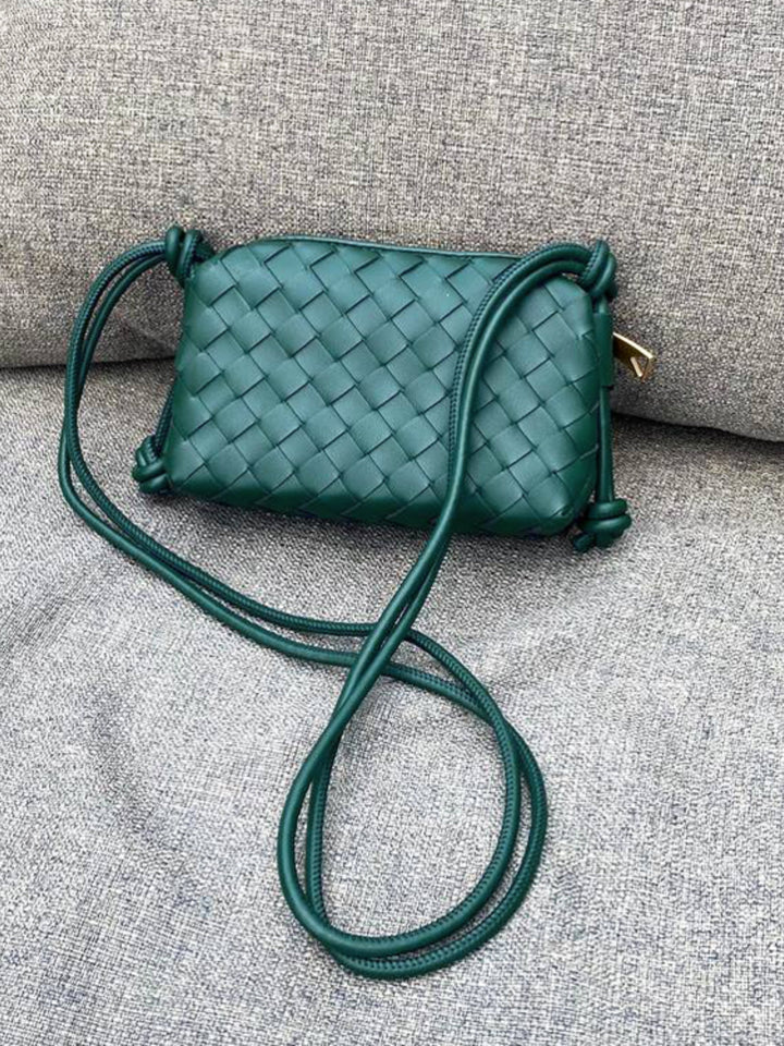 Janna | Borsa a tracolla compatta intrecciata per ogni giorno