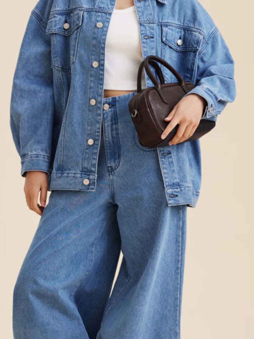 Eliza | Borsa Quadrata con Zip Lucida