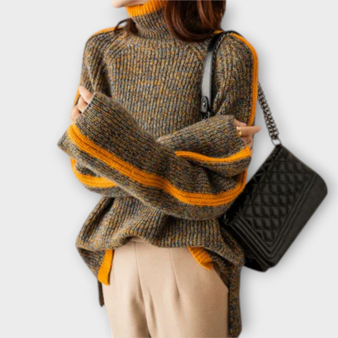 Breseis - Maglione Vintage con Collo Alto