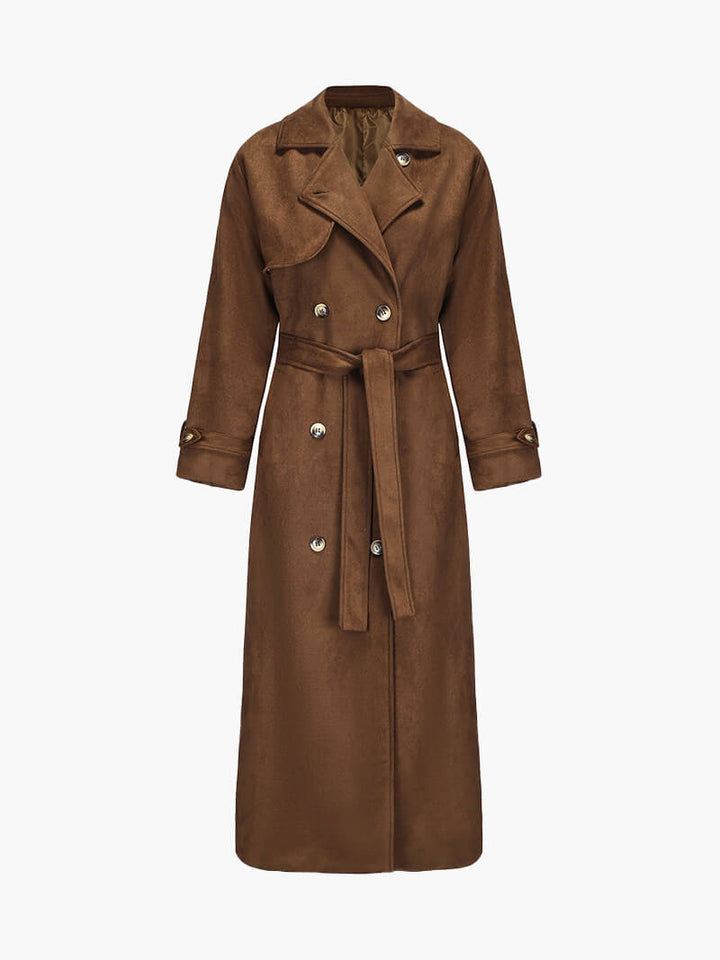 Molly trench coat in suede sintetico