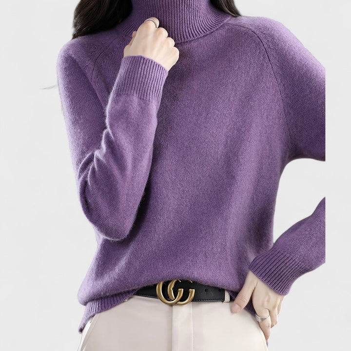 Sapphire - Maglione a collo alto solido