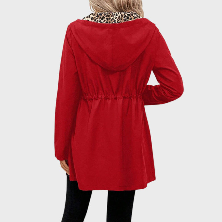 Leo - Cappotto reversibile con cappuccio e stampa leopardo